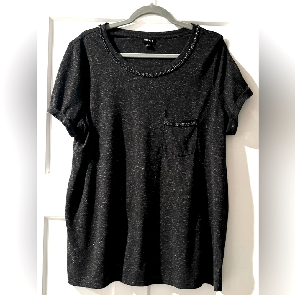 Torrid Rhinestone Pocket Tee